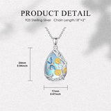 Sterling Silver Blue Dragonfly Pendant Necklace