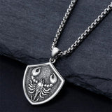 Sterling Silver  Eagle Elephant Fox Octopus Trident  Pig Raven Scorpion Pendant Necklace