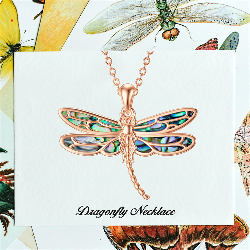 Sterling Silver Blue Dragonfly Pendant Necklace