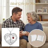 Sterling Silver Heart Pendant Birthstone Tree of Life Mother Child Family Necklace