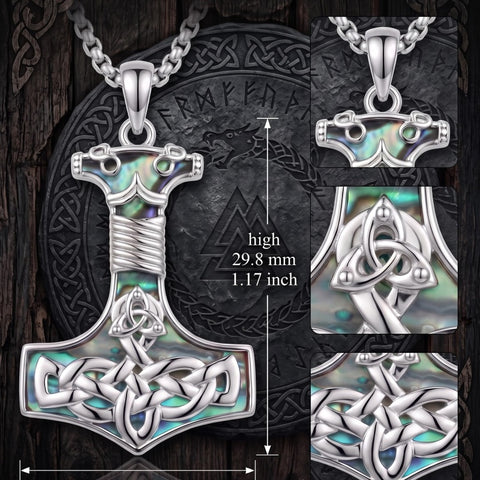 Sterling Silver Peace Sign Coexist Peace Symbol Pirate Tree of Life Thor's Hammer Wolf Raven Viking Series Necklace