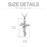 Sterling Silver Cross Bee Hummingbird Butterfly Dove Red Cardinal Pendant Necklace for Her