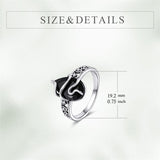 Sterling Silver Vintage Cat Butterfly Dragonfly Hummingbird Snake Ring for Women