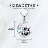 Sterling Silver Raccoon Pendant Necklace