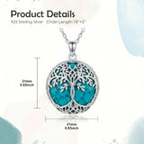Sterling Silver Turquoise Sun and Moon AA Sobriety Celtic Knot Cross DNA Star of David Tree of Life Pendant Necklace