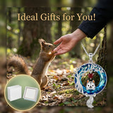 Sterling Silver Blue Crystal  Tree of Life Raccoon Bunny Cat Corgi  Pendant  Necklace  Anniversary Birthday Gifts