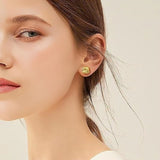 14K Gold Plated  Knot Stud Earrings for Women
