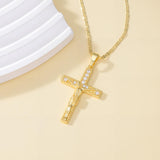 14K Gold Plated Cross Infinity  Pendant Necklace  for Women