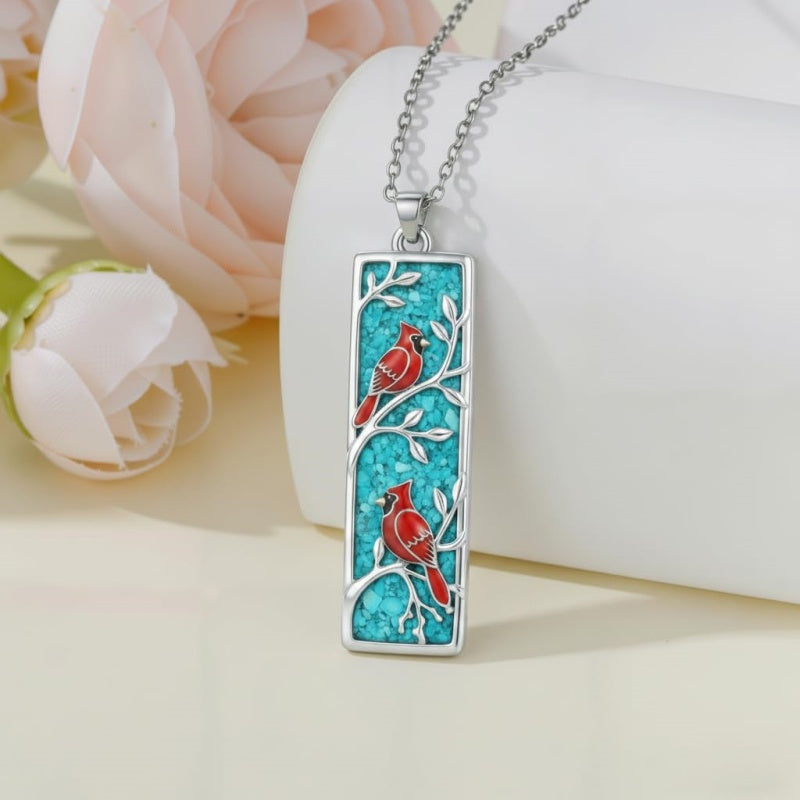 Sterling Silver Abalone Shell Bar Cardinal Bee Butterfly Hummingbird Dragonfly Phoenix Pendant Necklace for Women