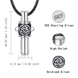 Sterling Silver Arrow Celtic Knot Cross Wolf Urn Necklace for Ashes