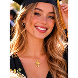Initial  Graduation 14K Gold Plated Inspiring Grad Pendant Necklace Graduations Jewelry Gifts