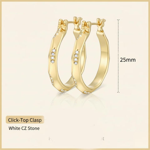 14K Gold Plated Trendy Elegant  Earring for Women