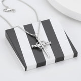 Sterling Silver Cross Pendant Necklace Christian Religious Jewelry Gifts for Anniversary