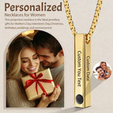 14K Gold Plated Personalized Photo Projection Necklace Christmas Birthday Valentine's Day Memorial Gift