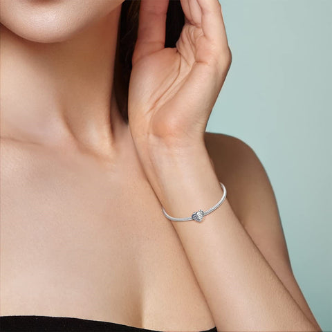 Sterling Silver Guardian Heart with Engraved Charm Beads