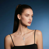 Sterling Silver Cross Pendant Necklace Christian Religious Jewelry Gifts for Anniversary