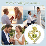 14K Gold Plated 12 Months Birthstone Rose Flower Pendant Necklace Anniversary Birthday Gift
