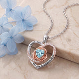 14K Gold Plated  Birthstone Rose Flower Necklaces for Women