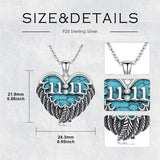 Sterling Silver Turquoise Angel Number 11:11 111 333 444 Pendant Necklace