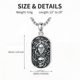 Sterling Silver Memento Mori Tree of Life Anubis Pendant Viking Amulet   Protection Pendant Necklace Egyptian Jewelry