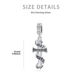 Sterling Silver Cubic Zirconia Music Charm Bead