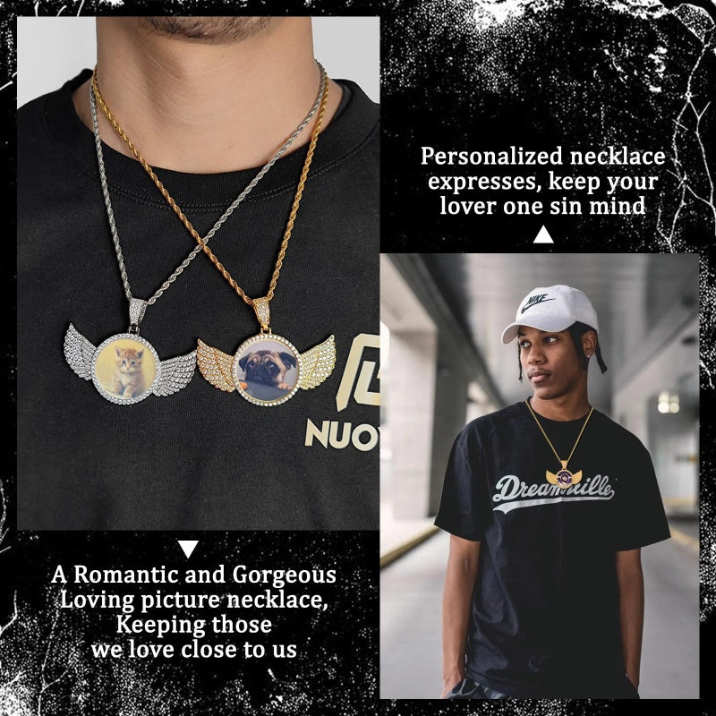 14K Gold Plated Personalized Photo Pendant Necklace Personalized Gift