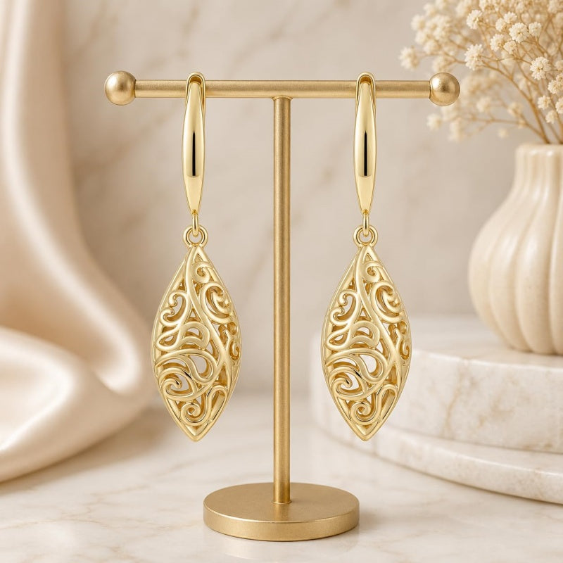 14K Gold Plated Dangle Drop Earrings for Women