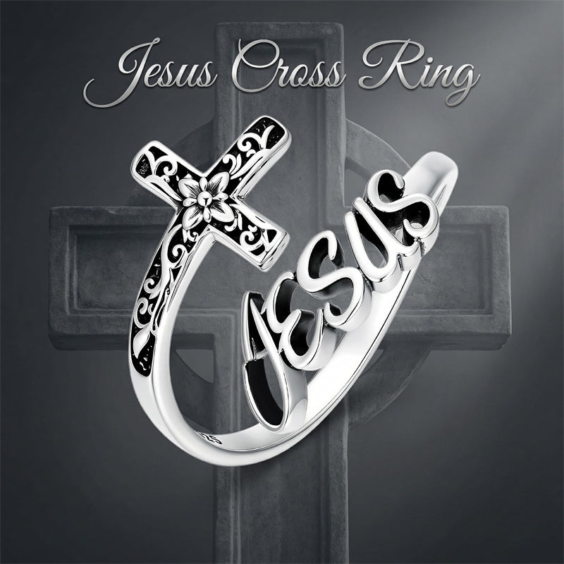 Sterling SilverJesus Cross Bee Cross  Dragonfly Cross Moonstone Sunflower Tree of Life Sunflower Adjustable Spoon Ring