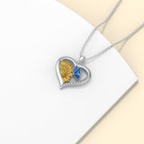 Sterling Silver Heart Bee Dragonfly Butterfly Hummingbird Sunflower Animal Pendant Necklace  Gifts for Christmas