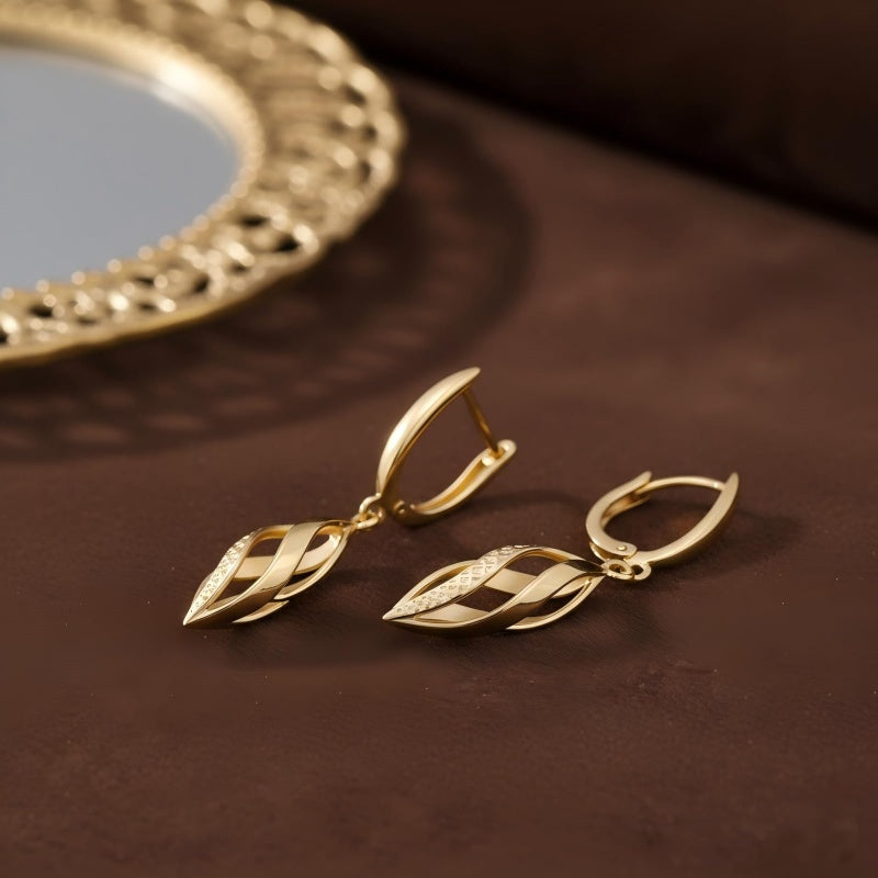 14K Gold Plated Dangle Drop Earrings for Women