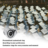 Sterling Silver Personalized Pattern Engraved High School University College Class Ring