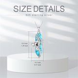 Sterling Silver Turquoise Koala Pendant Necklace