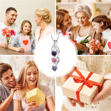 10K 14K 18K Gold Personalized 1-6 Simulated Birthstones Mother's Name Heart Pendant Necklace