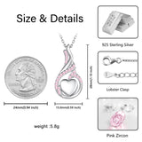 Sterling Silver Heart Shape Tear Dangle Urn Necklace for Ashes