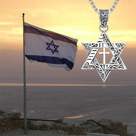Sterling Silver Star of David Chai Cross Evil Eye Lion of Judah Menorah Tree of Life Protection Pendant Necklace