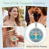Sterling Silver Turquoise Sun and Moon AA Sobriety Celtic Knot Cross DNA Star of David Tree of Life Pendant Necklace