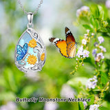 Sterling Silver Blue Dragonfly Pendant Necklace