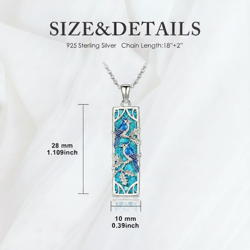 Sterling Silver Abalone Shell Bar Cardinal Bee Butterfly Hummingbird Dragonfly Phoenix Pendant Necklace for Women