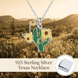 Sterling Silver  Bluebonnets Cow Skull Cowboy Hat Boot Cactus Cowgirl Texas Necklace Texas Necklace