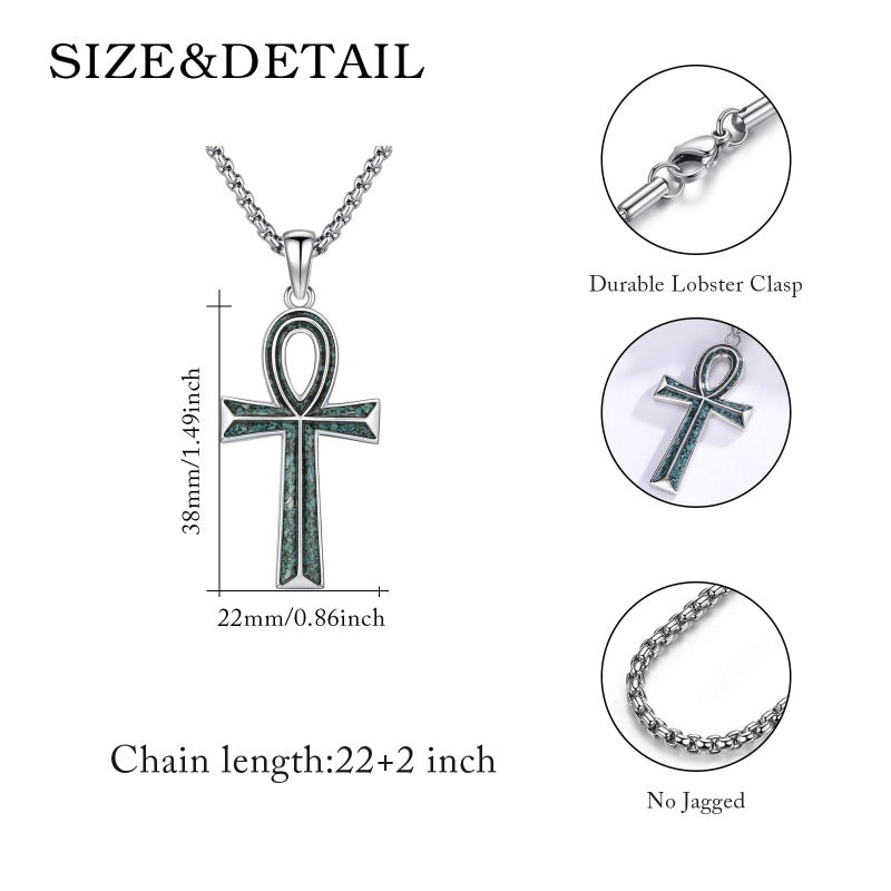 14K Gold Plated Cross Pendant Necklace Protection Jewelry Religious Gift