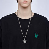 Sterling Silver Bear Claw Basketball Baseball Football Sports Pendant Necklace for Men