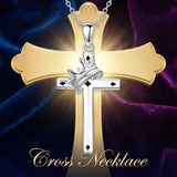 Sterling Silver Cross Pendant Necklace Christian Religious Jewelry Gifts for Anniversary