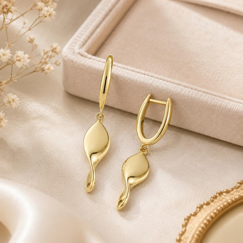 14K Gold Plated Dangle Drop Earrings for Women