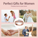Sterling Silver 10K 14K 18K Gold Personalized Engraved 1-3 Carat Round Moissanite   Anniversary  Engagement Ring