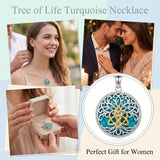 Sterling Silver Turquoise Sun and Moon AA Sobriety Celtic Knot Cross DNA Star of David Tree of Life Pendant Necklace