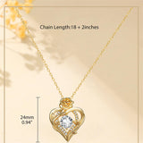 Sterling Silver Birthstone Rose Necklace for Women