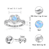 Sterling Silver Heart Urn Ring for Ashes Engraved With Always in My Heart
