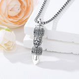 Sterling Silver Bullet Butterfly Rose Dragon Eagle Jesus Urn Necklace for Ashes