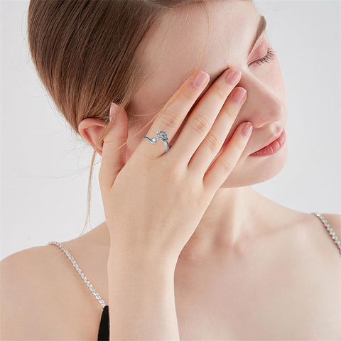 Sterling Silver  Moonstone Snake Fox Cat Octopus Wolf Ring
