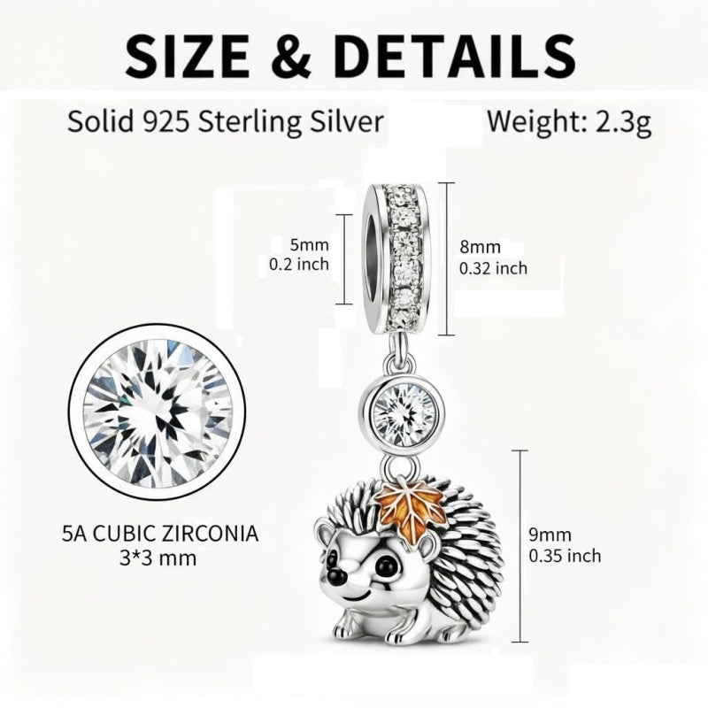 Sterling Silver Lion Red Panda Fox Bear Capybara Charm Beads Christmas Birthday Gift